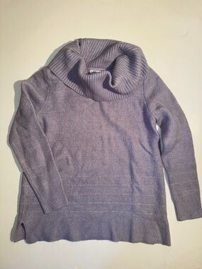 Style & Co. Purple Lavender Cowl Neck Sweater Long Sweater Sz Medium